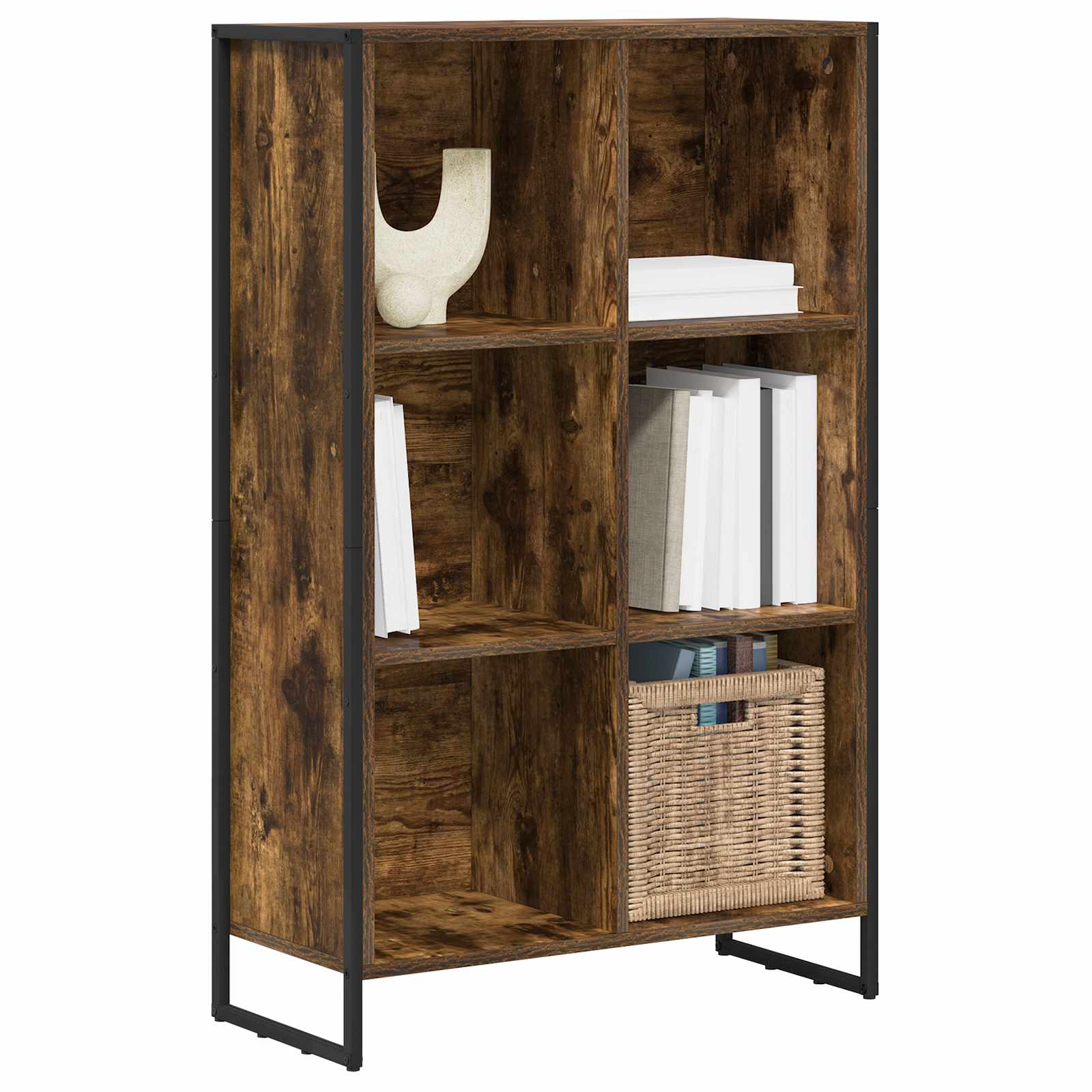 vidaXL Szafka na książki Dąb dymny 99,5 x 30 x 108,5 cm