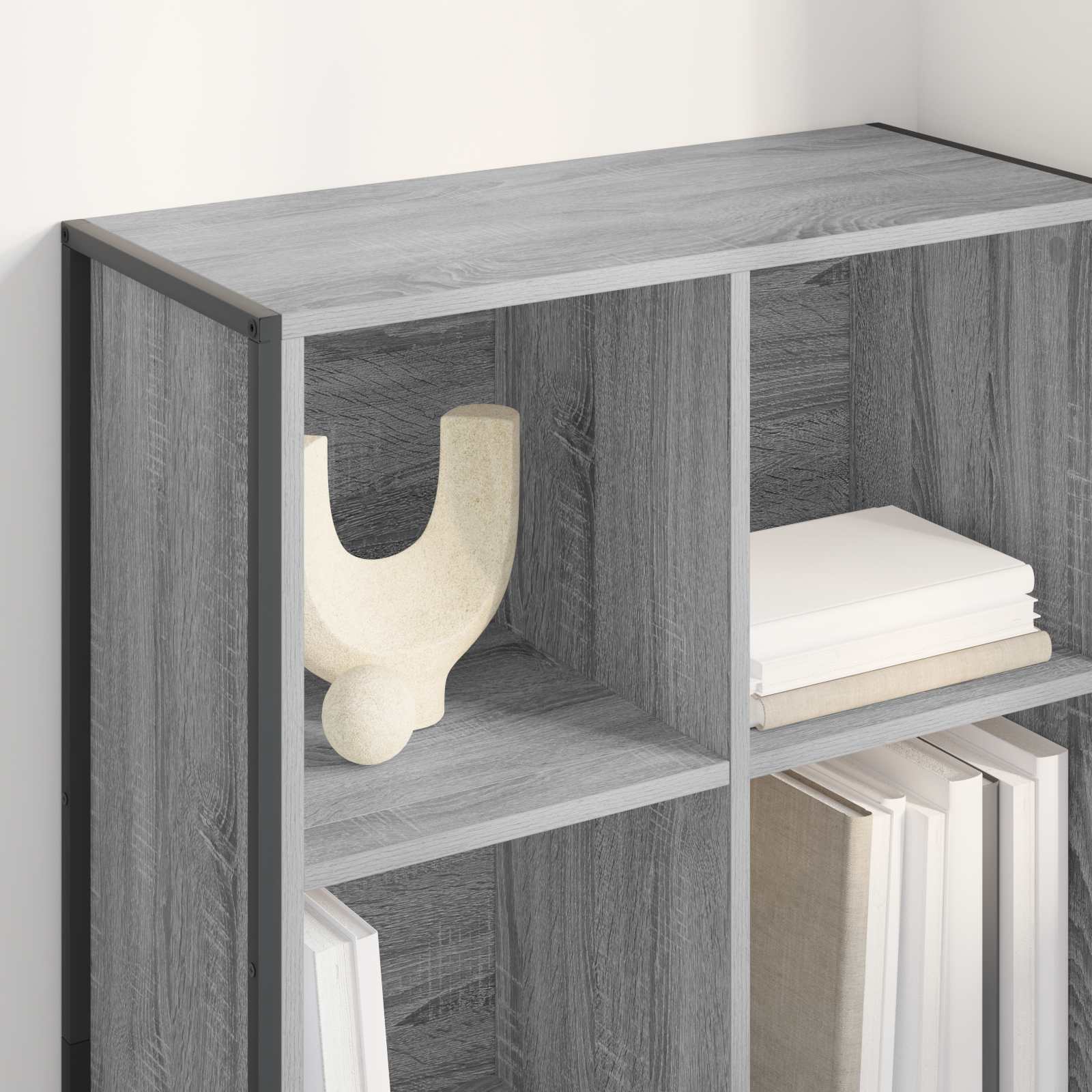 vidaXL Szafka na książki Szary Sonoma 99,5 x 30 x 108,5 cm