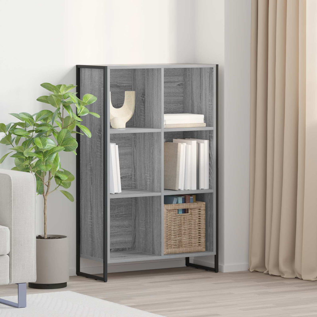 vidaXL Szafka na książki Szary Sonoma 99,5 x 30 x 108,5 cm