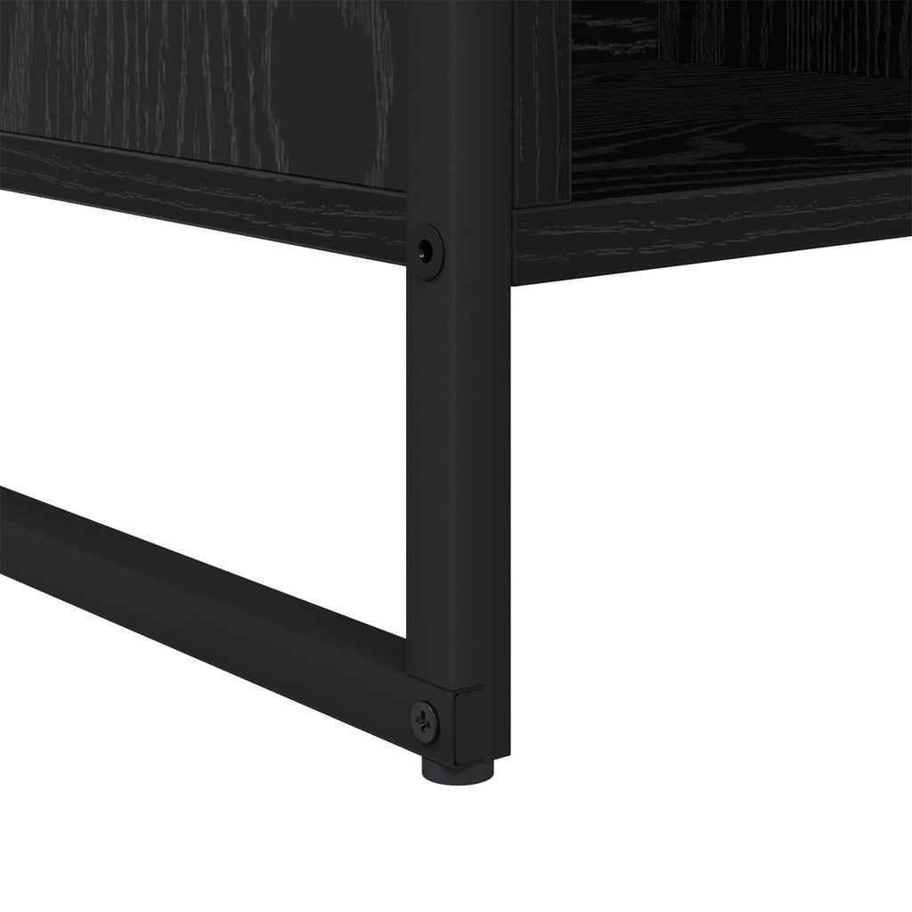 vidaXL Szafka na książki Czarny Dąb 68 x 30 x 108.5 cm
