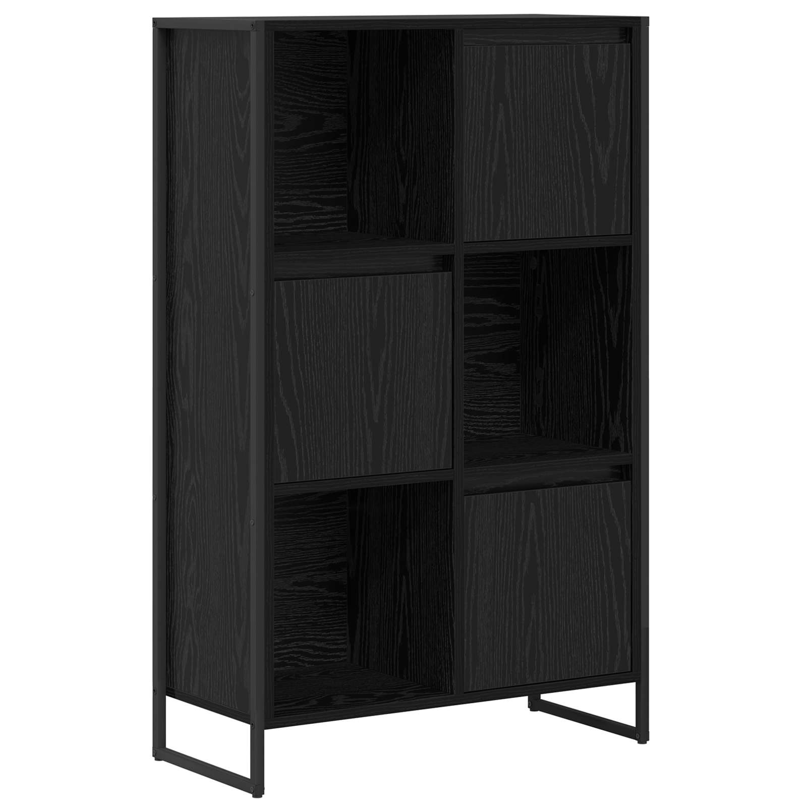 vidaXL Szafka na książki Czarny Dąb 68 x 30 x 108.5 cm