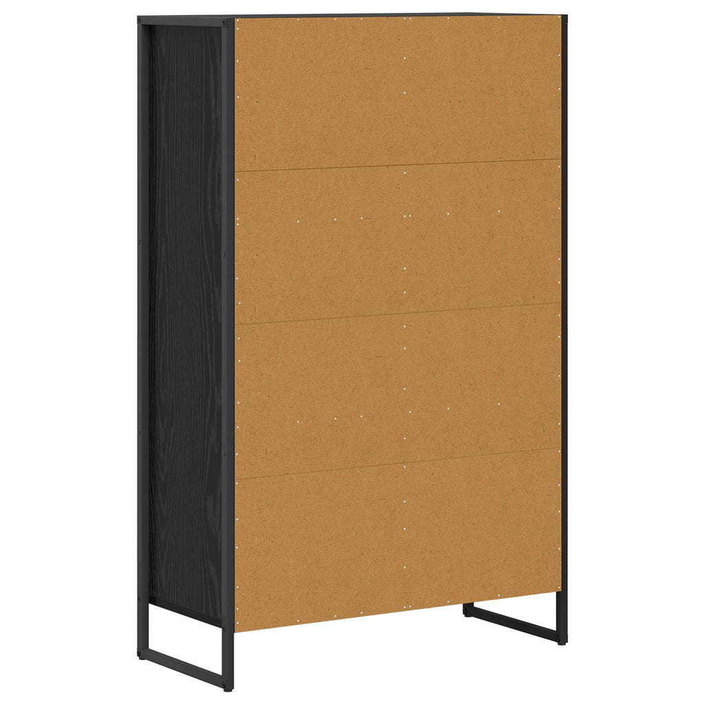 vidaXL Szafka na książki Czarny Dąb 68 x 30 x 108.5 cm
