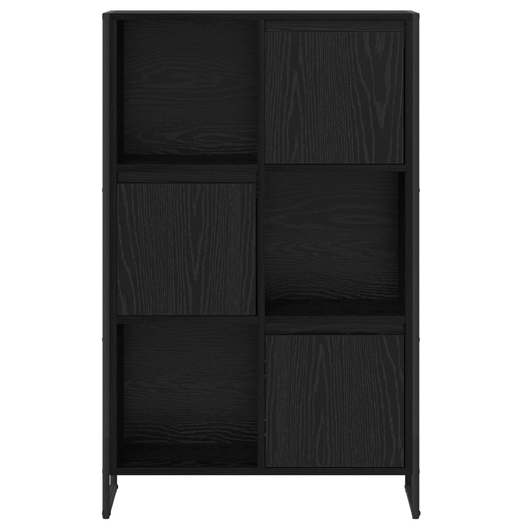 vidaXL Szafka na książki Czarny Dąb 68 x 30 x 108.5 cm
