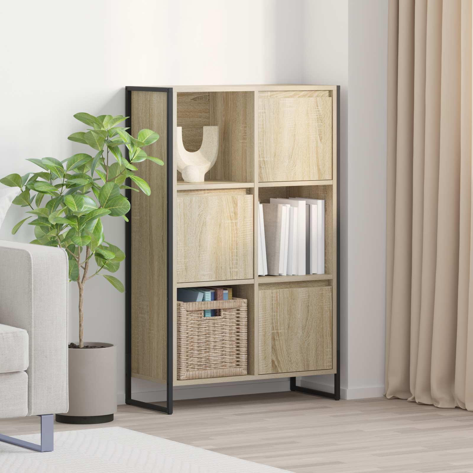 vidaXL Szafka na książki Sonoma 68 x 30 x 108.5 cm