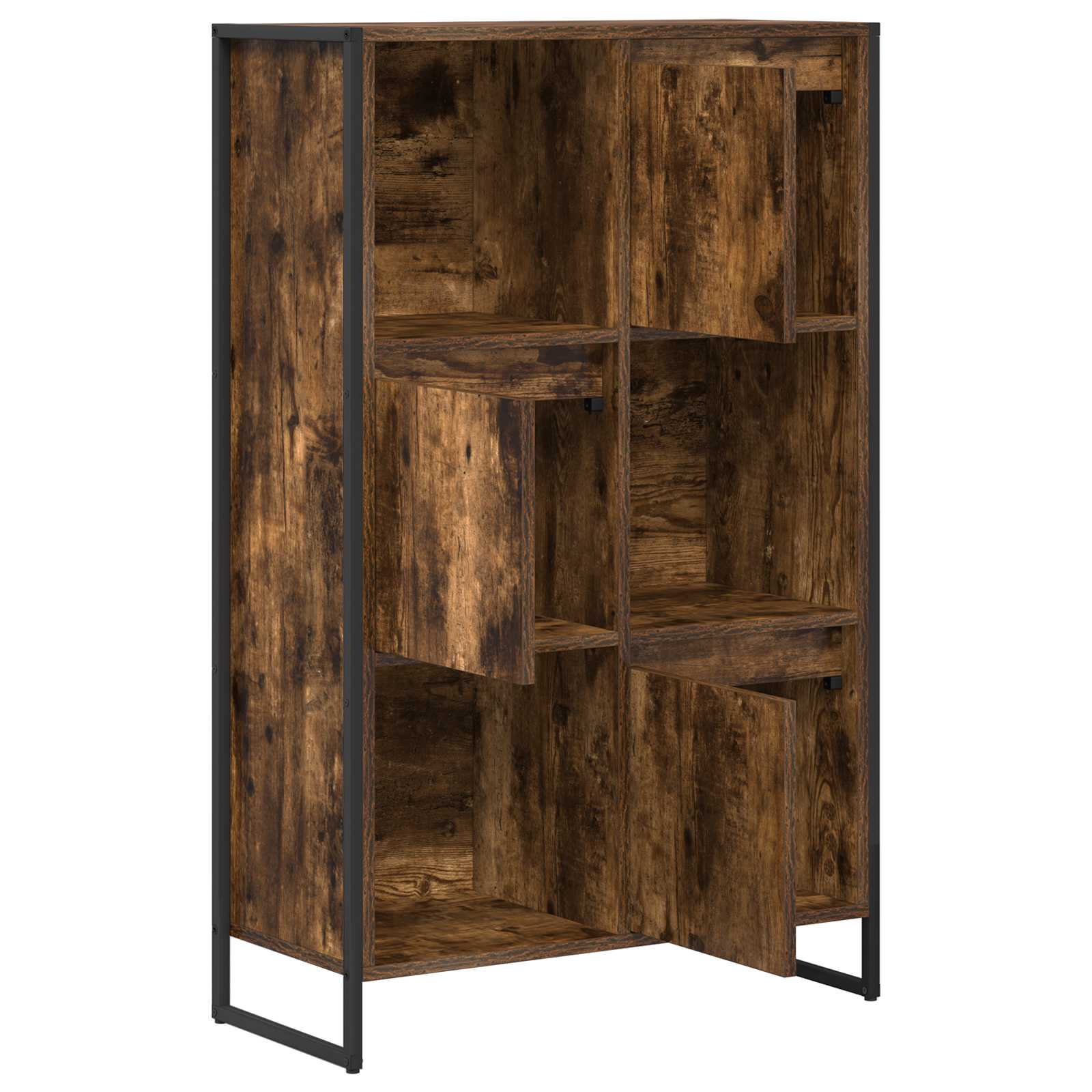 vidaXL Szafka na książki Dąb dymny 68 x 30 x 108.5 cm