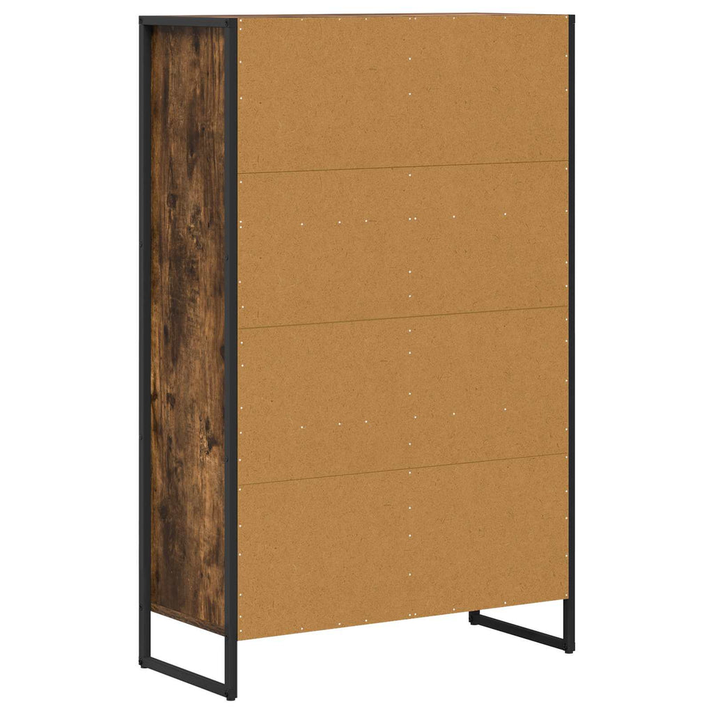 vidaXL Szafka na książki Dąb dymny 68 x 30 x 108.5 cm