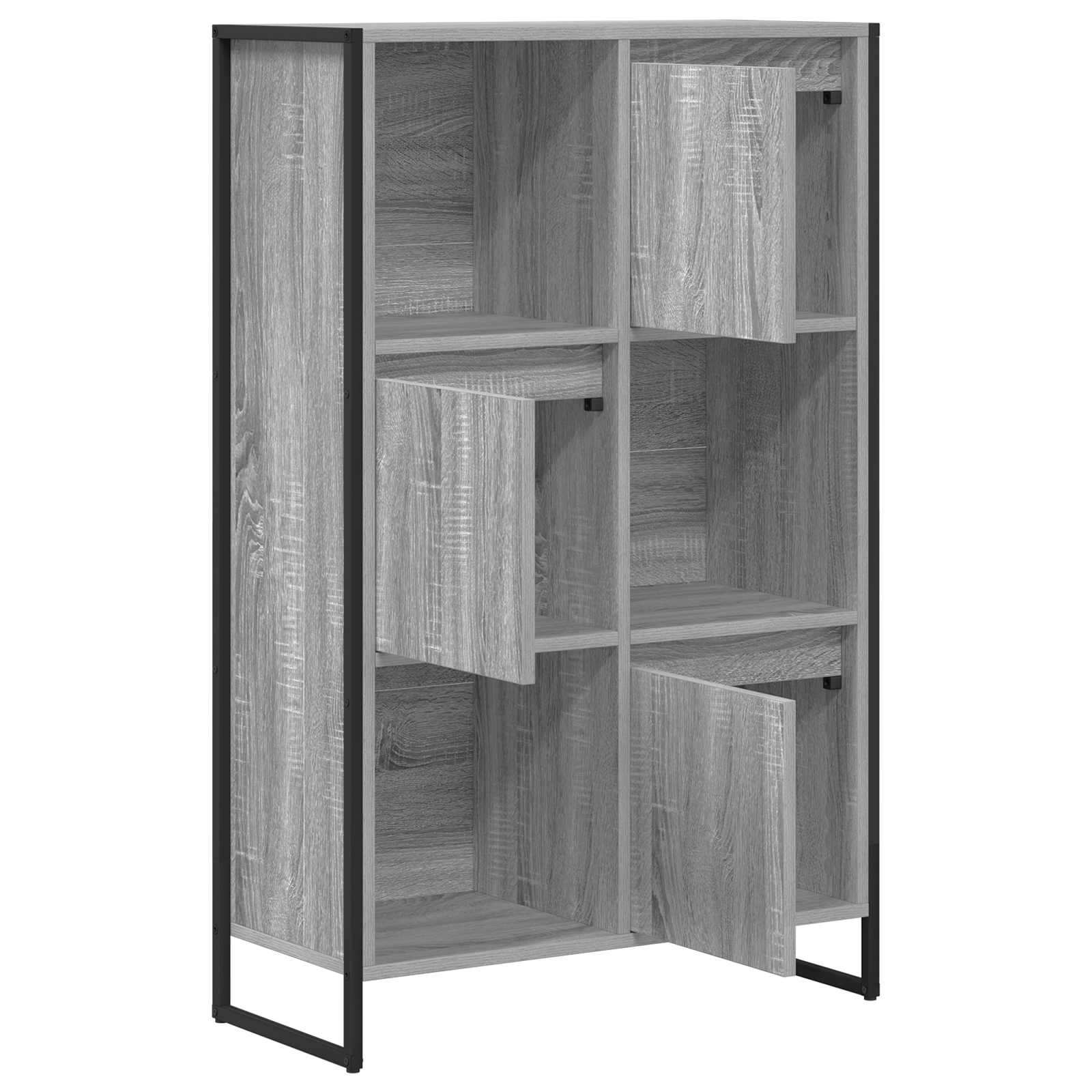 vidaXL Szafka na książki Szary Sonoma 68 x 30 x 108.5 cm
