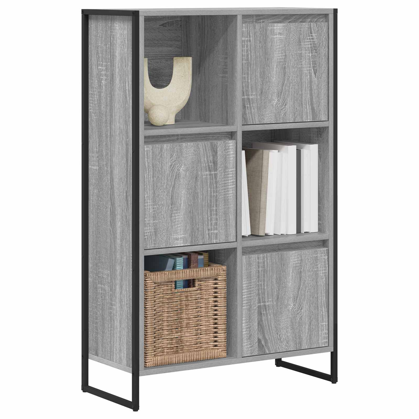 vidaXL Szafka na książki Szary Sonoma 68 x 30 x 108.5 cm