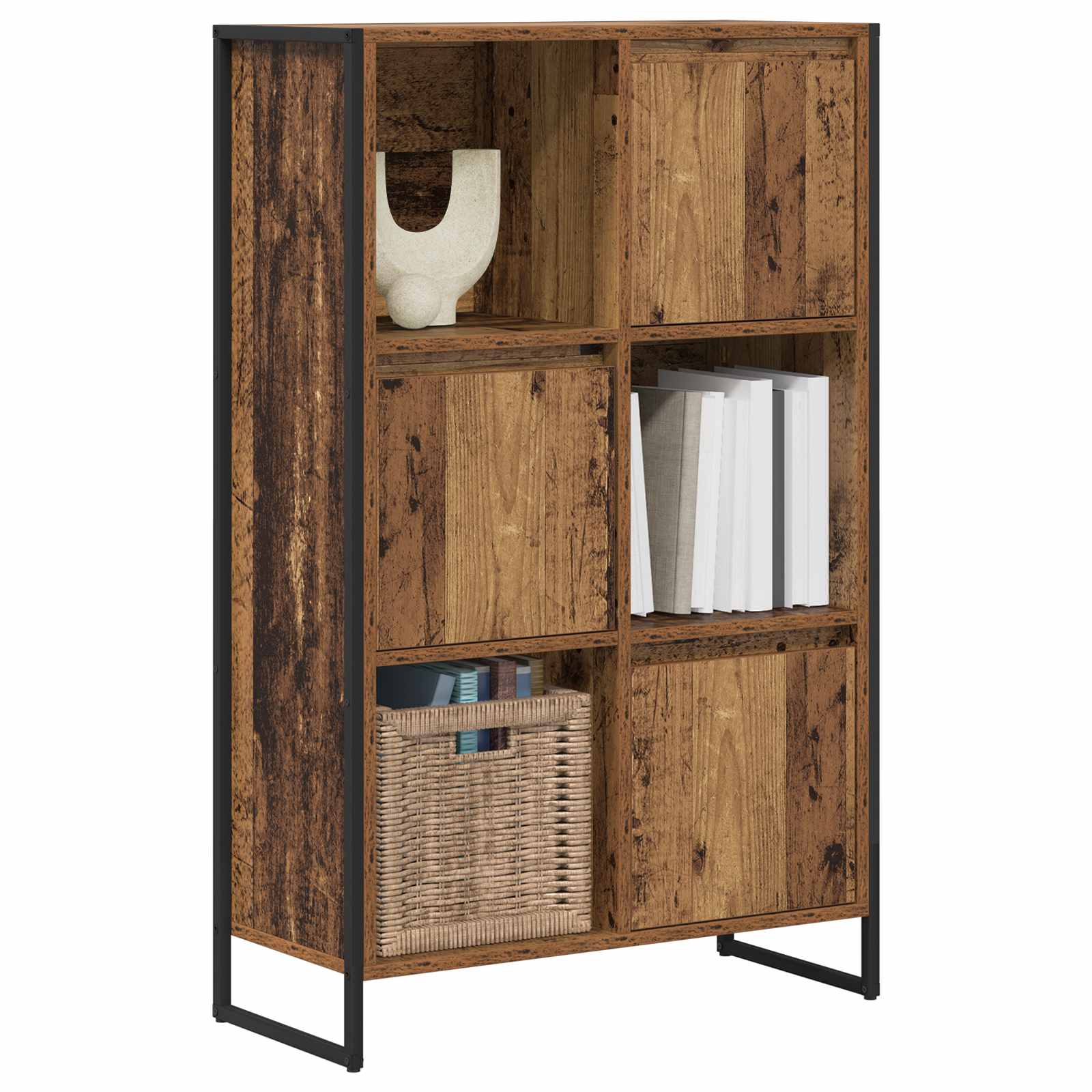 vidaXL Szafka na książki Stare drewno 68 x 30 x 108.5 cm