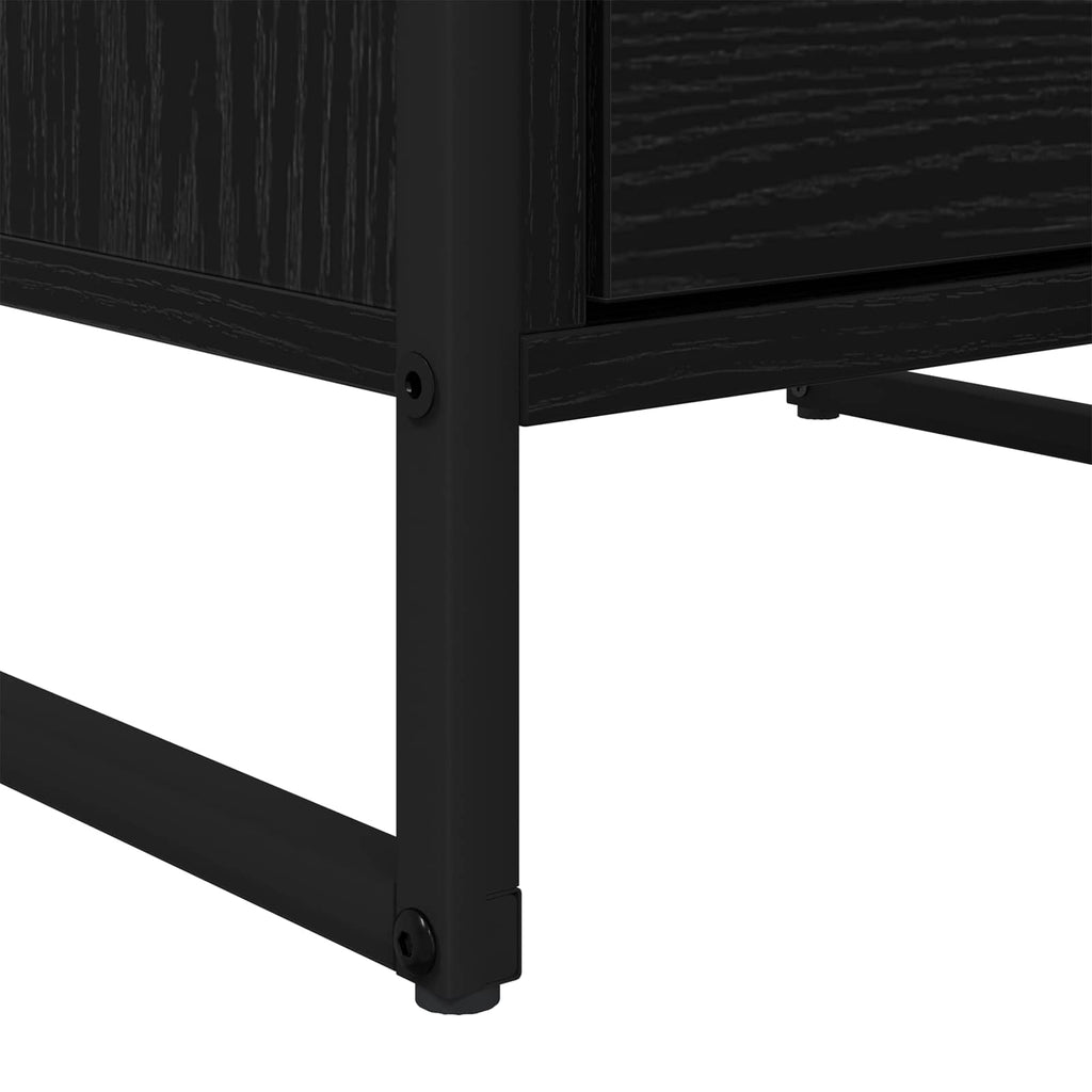 vidaXL Bufet Czarny Dąb 42 x 36 x 75.5 cm Materiał drewnopochodny