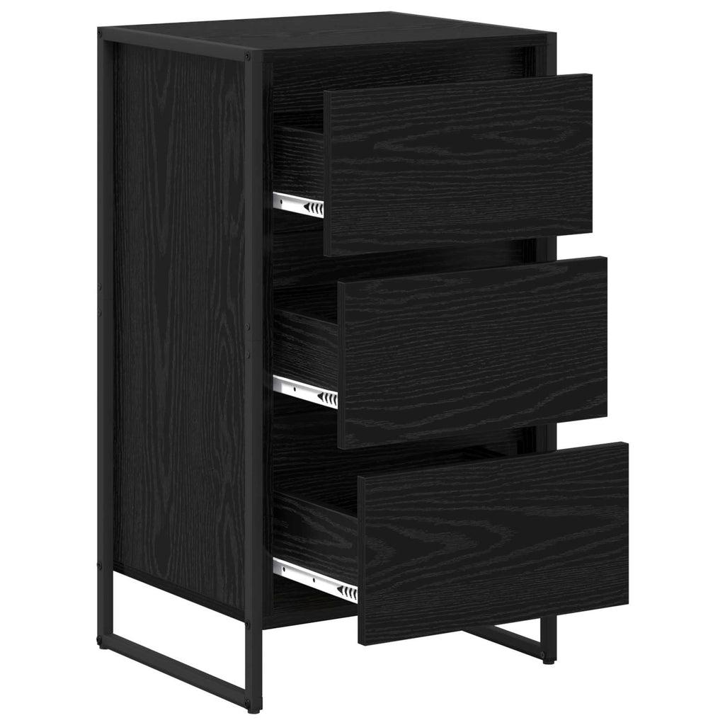 vidaXL Bufet Czarny Dąb 42 x 36 x 75.5 cm Materiał drewnopochodny