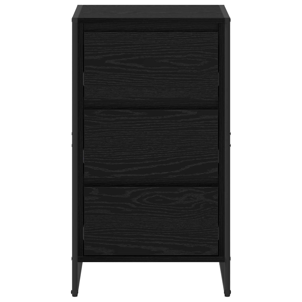 vidaXL Bufet Czarny Dąb 42 x 36 x 75.5 cm Materiał drewnopochodny