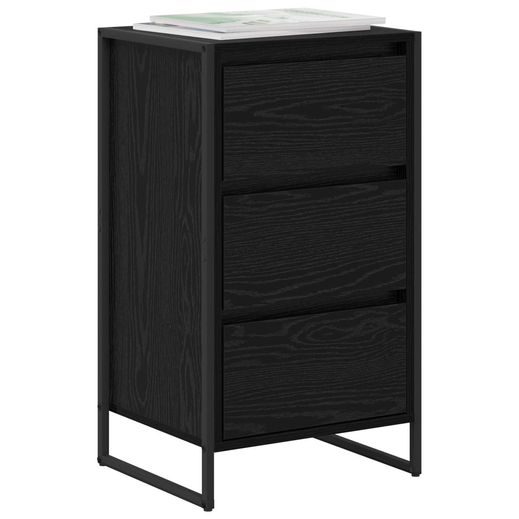 vidaXL Bufet Czarny Dąb 42 x 36 x 75.5 cm Materiał drewnopochodny