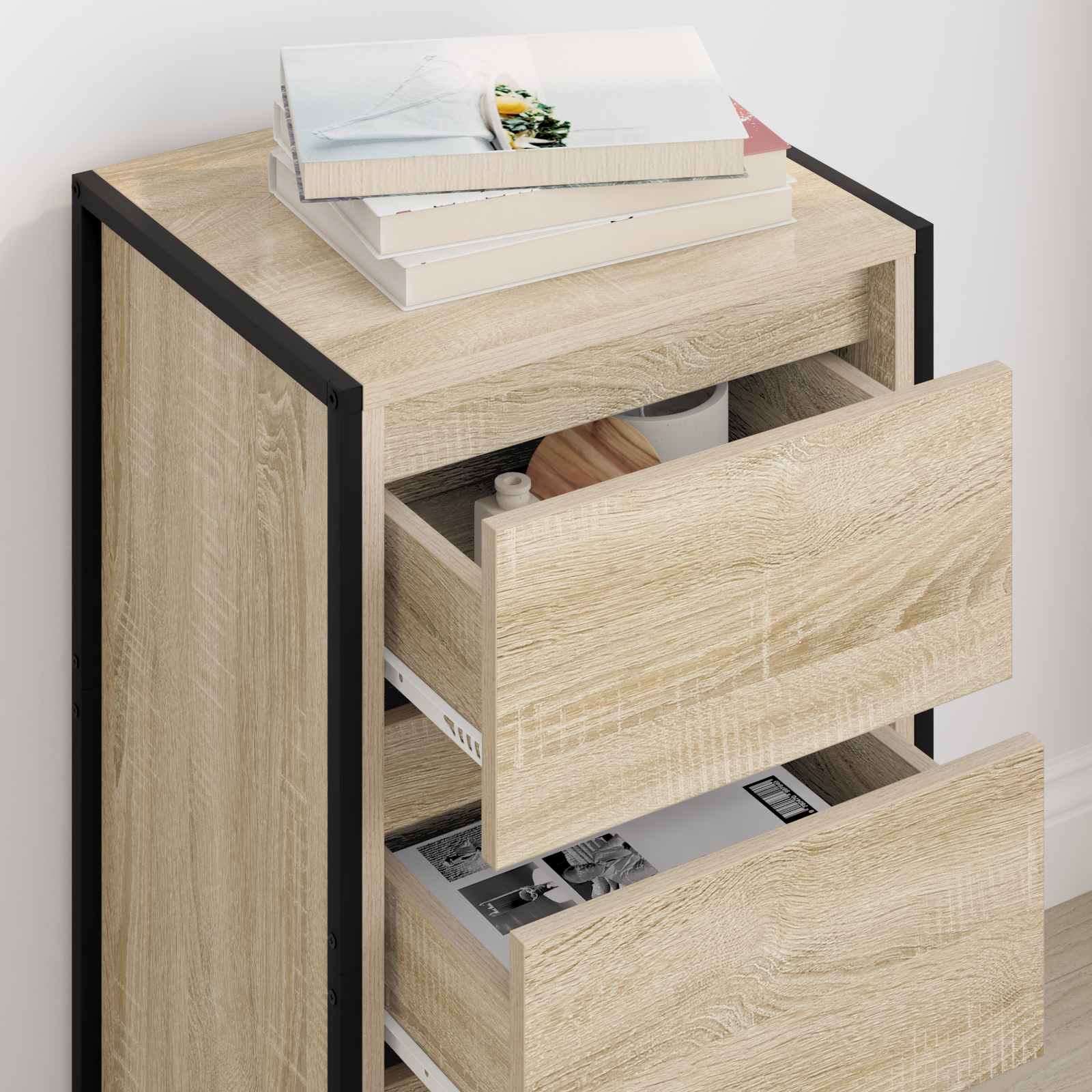vidaXL Bufet Sonoma 42 x 36 x 75.5 cm Materiał drewnopochodny