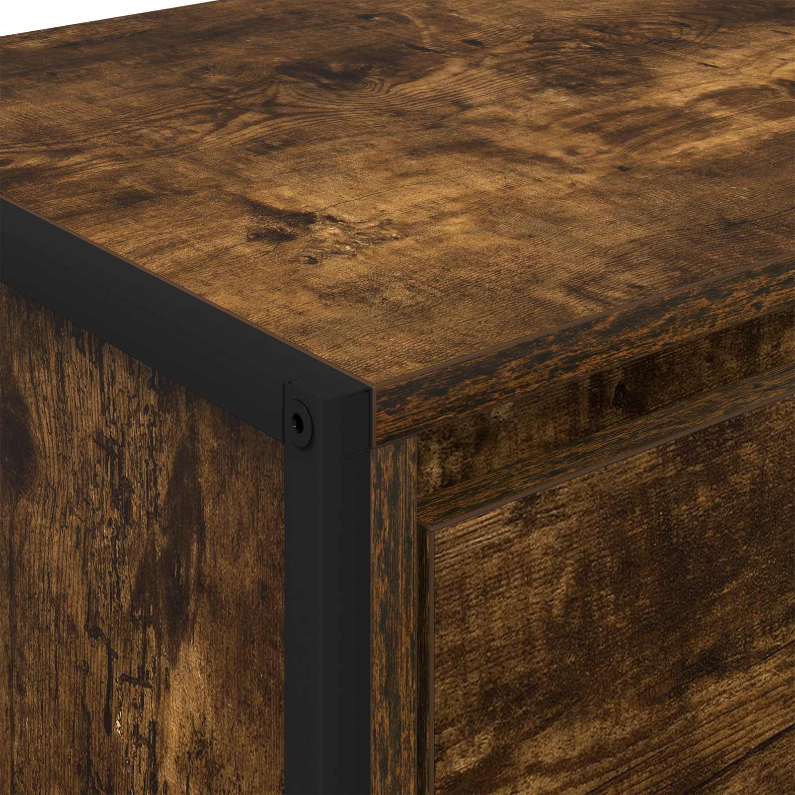 vidaXL Bufet Dąb dymny 42 x 36 x 75.5 cm Materiał drewnopochodny