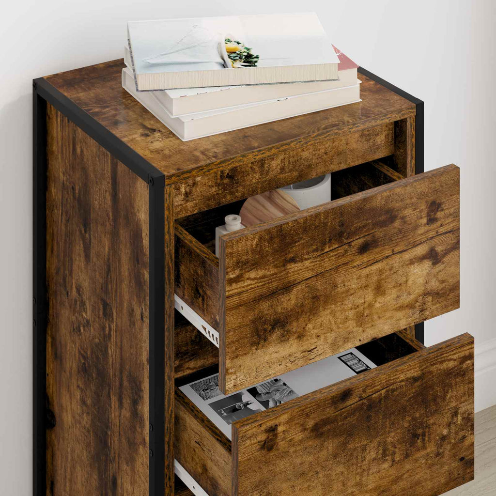 vidaXL Bufet Dąb dymny 42 x 36 x 75.5 cm Materiał drewnopochodny