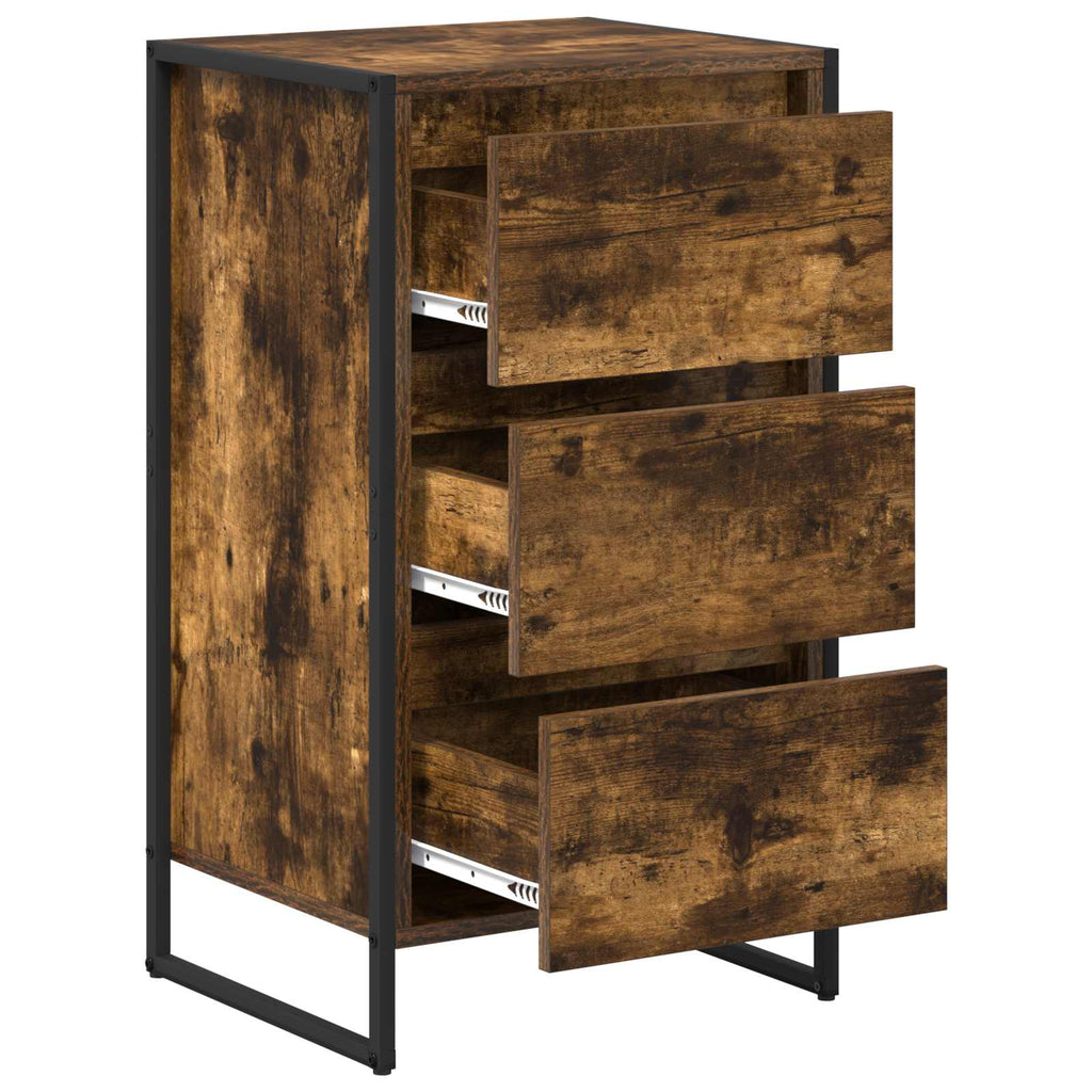 vidaXL Bufet Dąb dymny 42 x 36 x 75.5 cm Materiał drewnopochodny