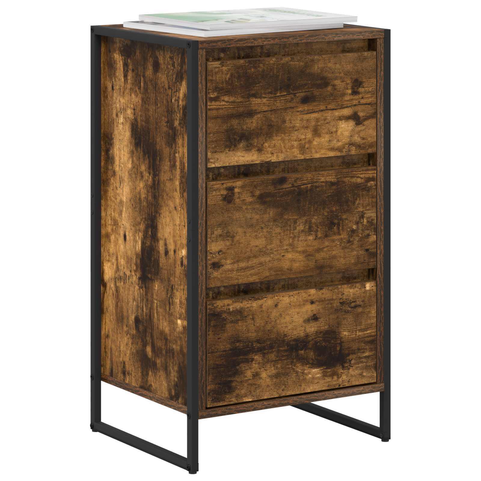vidaXL Bufet Dąb dymny 42 x 36 x 75.5 cm Materiał drewnopochodny