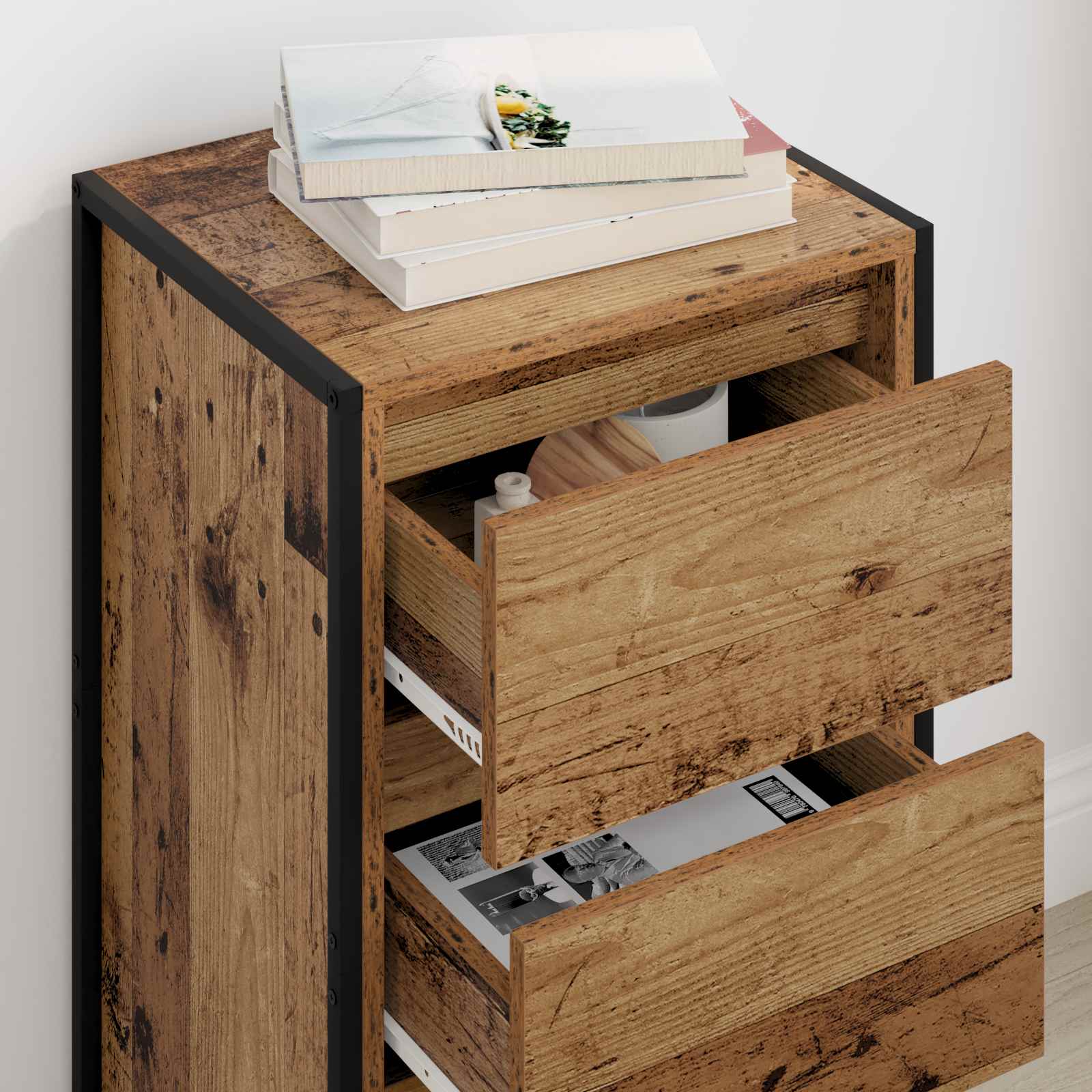 vidaXL Bufet Stare drewno 42 x 36 x 75.5 cm Materiał drewnopochodny