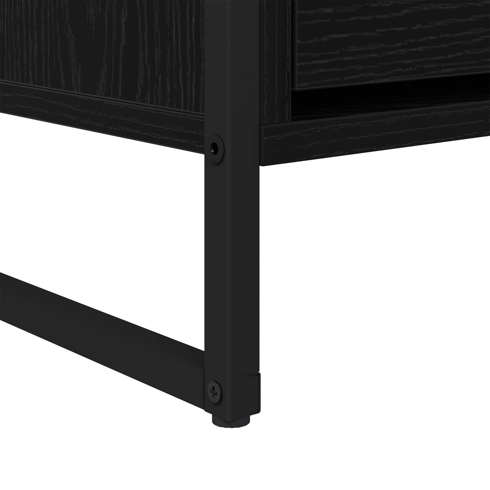 vidaXL Szafka pod telewizor z szufladą Czarny Dąb 100 x 36 x 49,5 cm