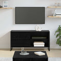 vidaXL Szafka pod telewizor z szufladą Czarny Dąb 100 x 36 x 49,5 cm