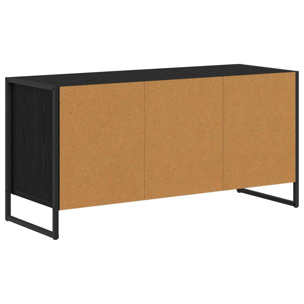 vidaXL Szafka pod telewizor z szufladą Czarny Dąb 100 x 36 x 49,5 cm