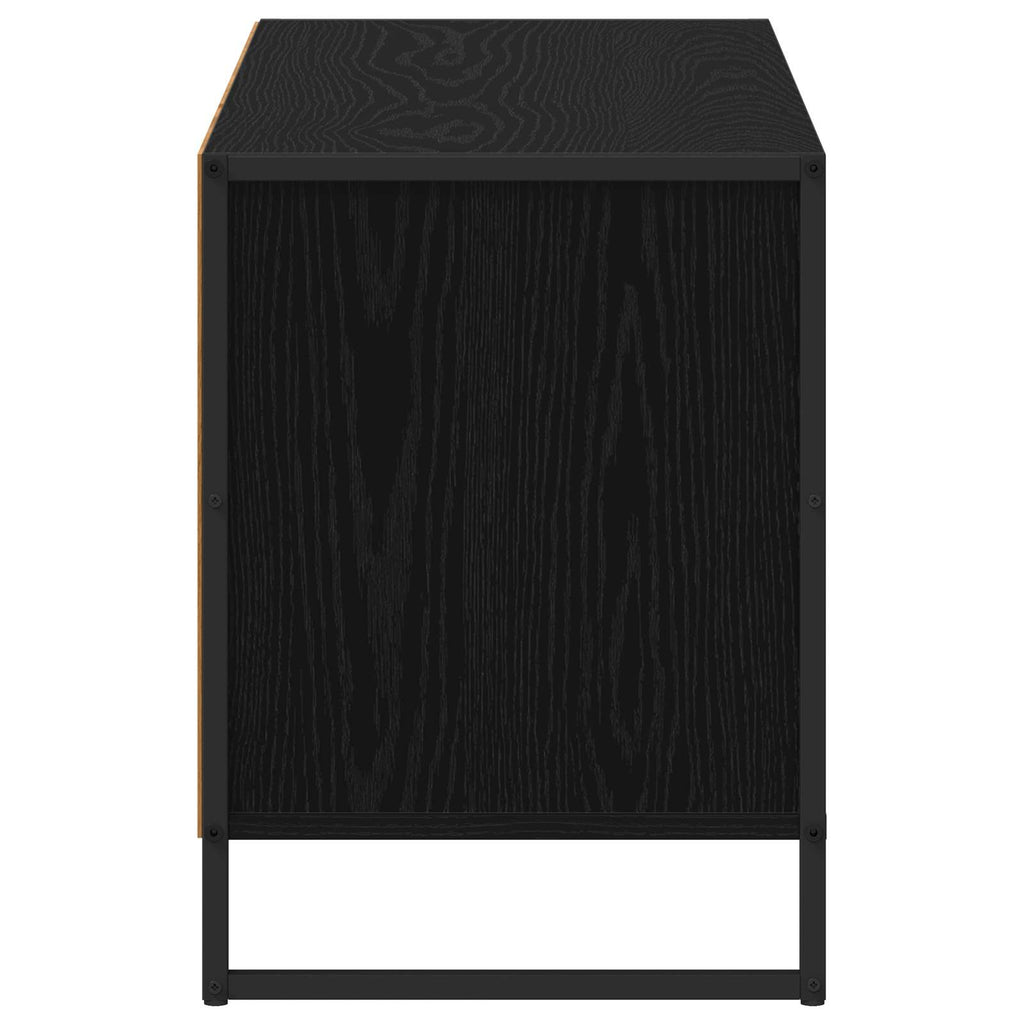 vidaXL Szafka pod telewizor z szufladą Czarny Dąb 100 x 36 x 49,5 cm