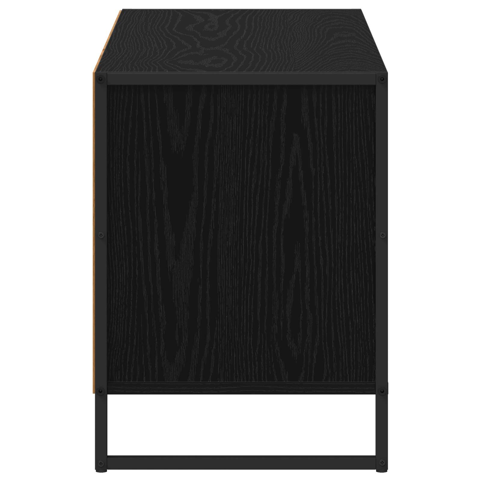 vidaXL Szafka pod telewizor z szufladą Czarny Dąb 100 x 36 x 49,5 cm