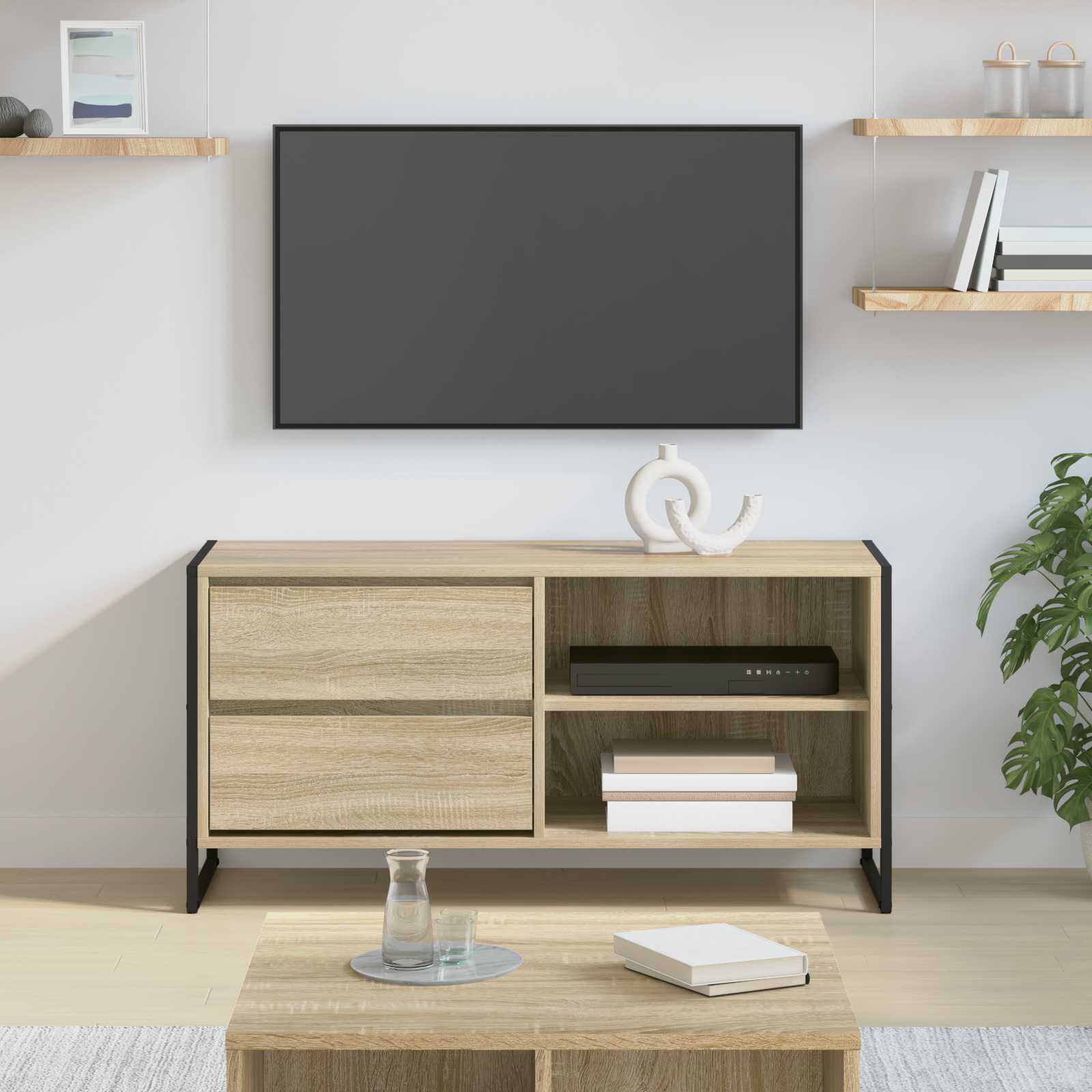 vidaXL Szafka pod telewizor z szufladą Sonoma 100 x 36 x 49,5 cm