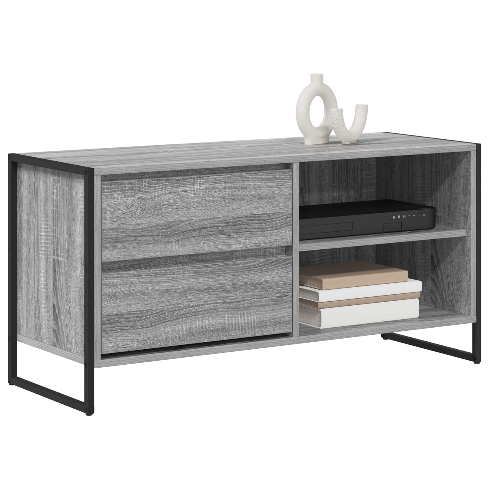 vidaXL Szafka pod telewizor z szufladą Szary Sonoma 100 x 36 x 49,5 cm