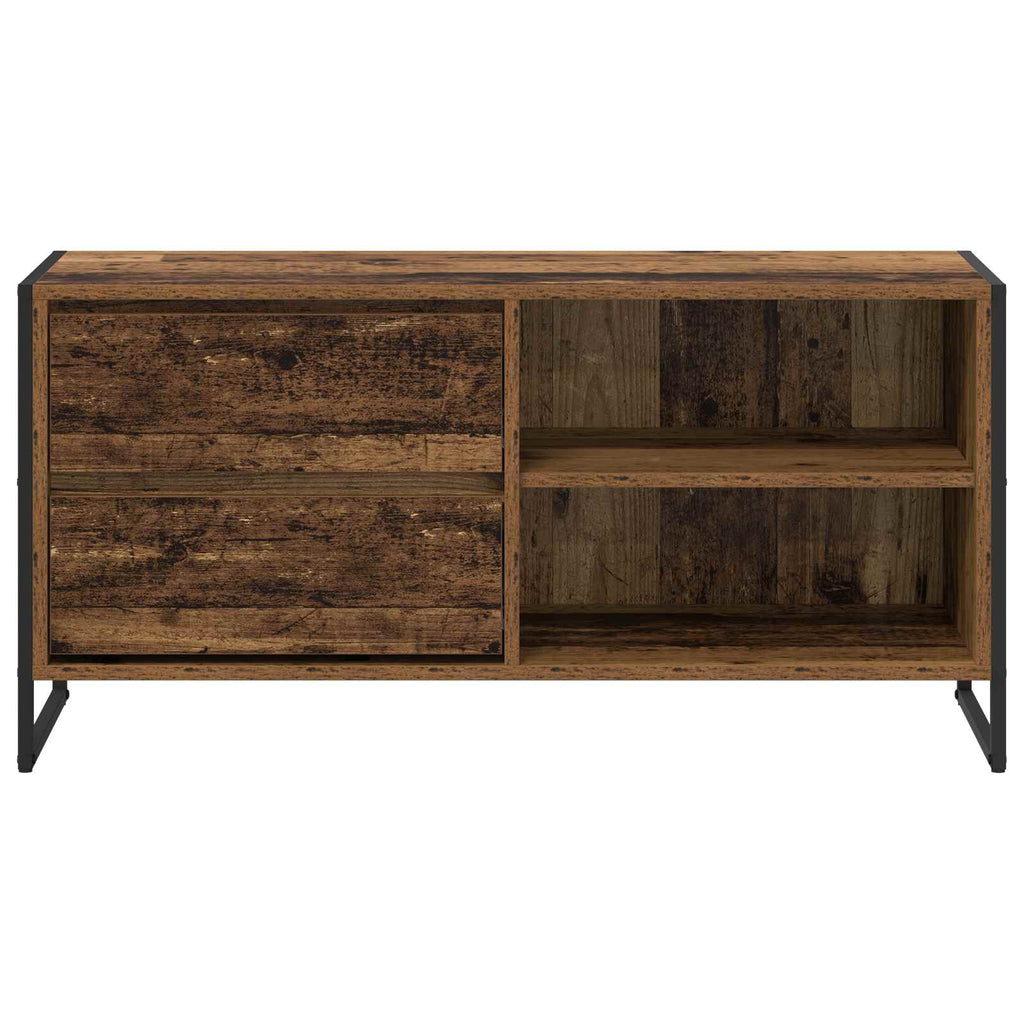 vidaXL Szafka pod telewizor z szufladą Stare drewno 100 x 36 x 49,5 cm