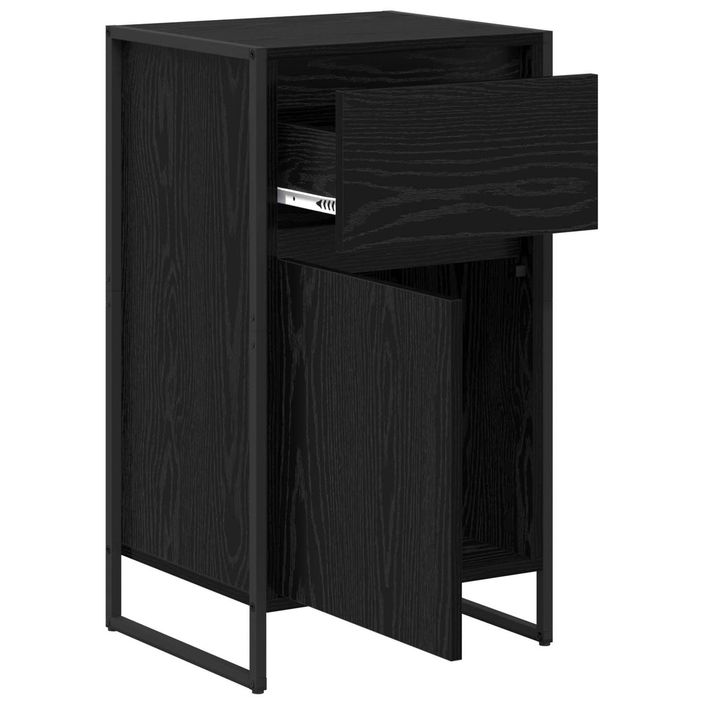vidaXL Bufet Czarny Dąb 43 x 36 x 75,5 cm Materiał drewnopochodny