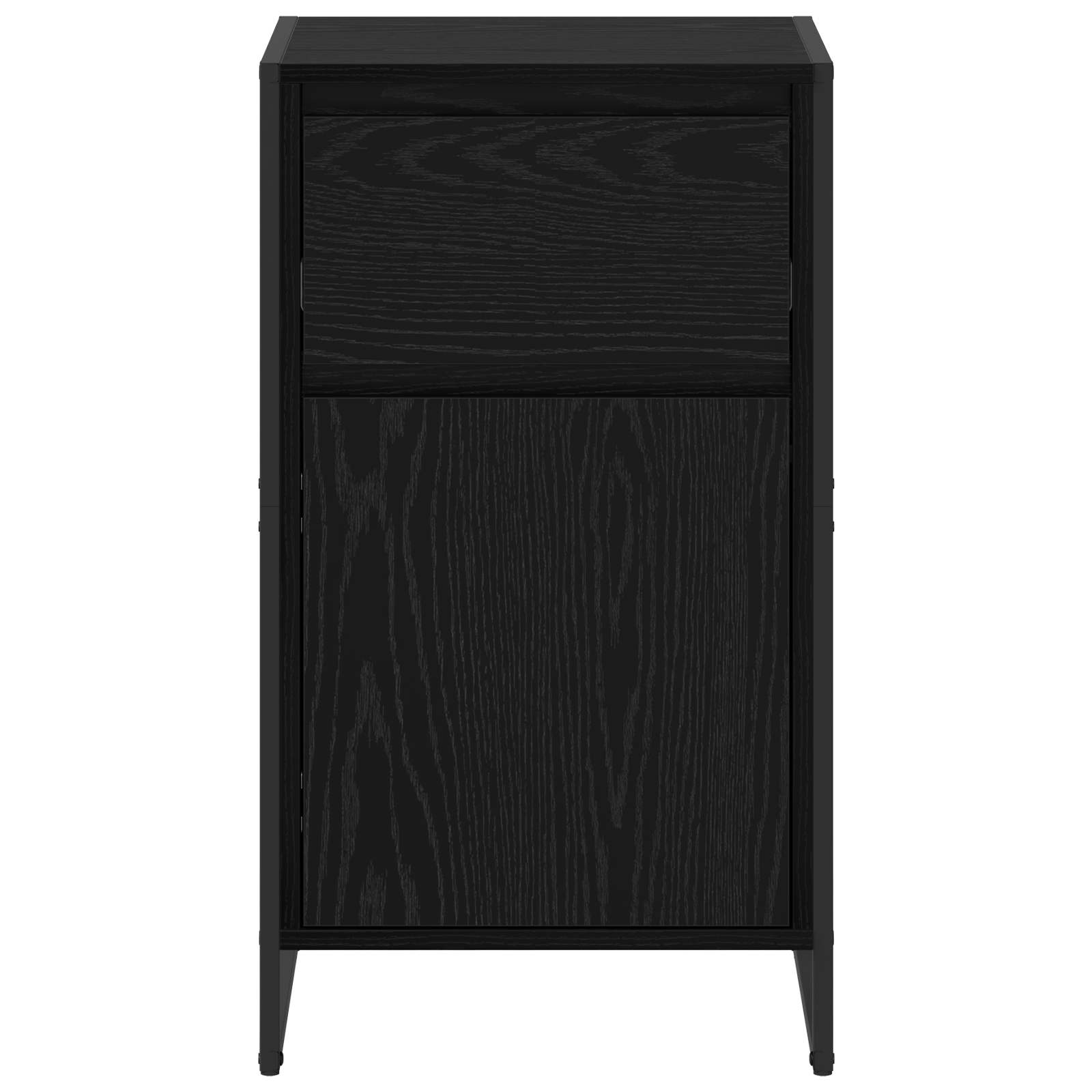 vidaXL Bufet Czarny Dąb 43 x 36 x 75,5 cm Materiał drewnopochodny