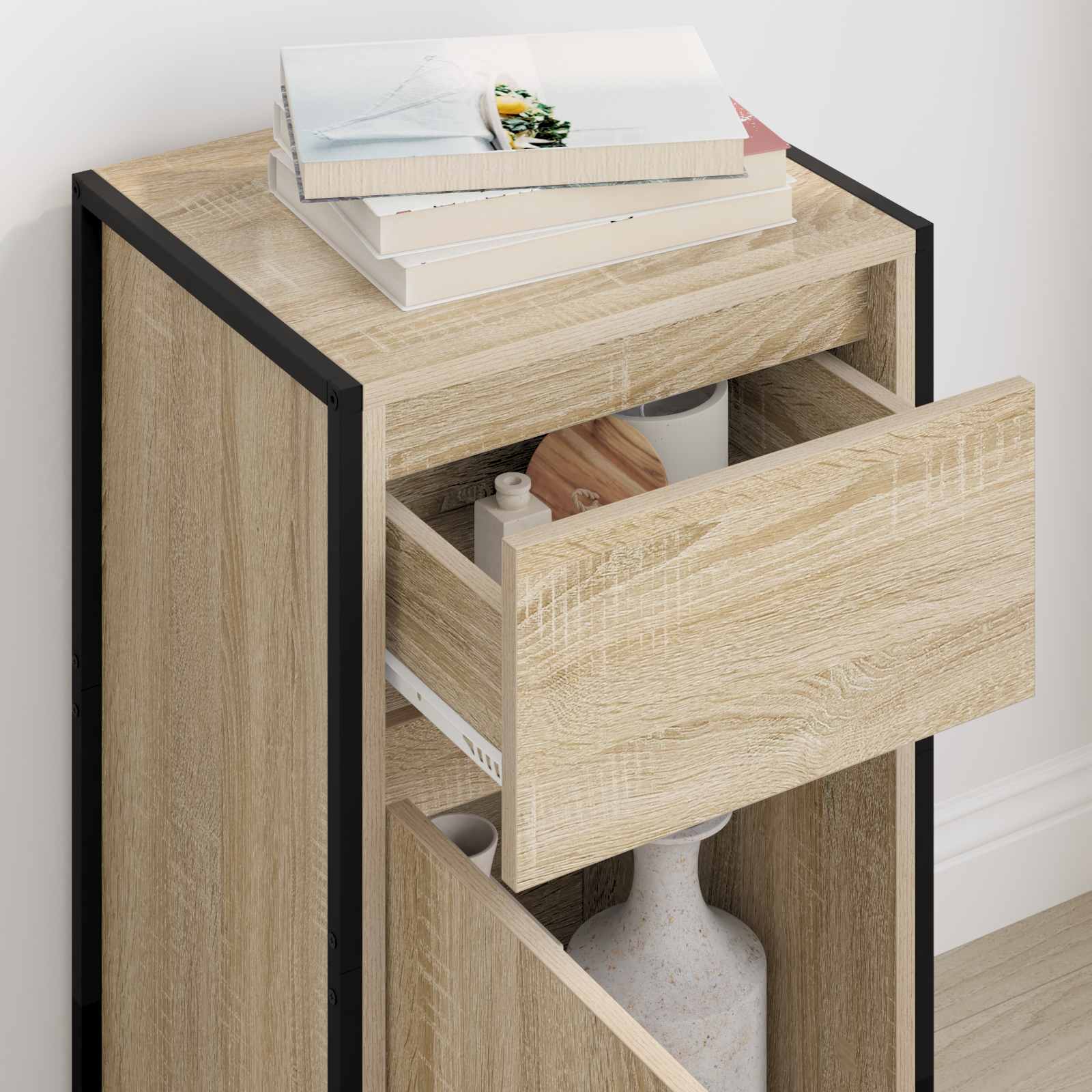vidaXL Bufet Sonoma 43 x 36 x 75,5 cm Materiał drewnopochodny