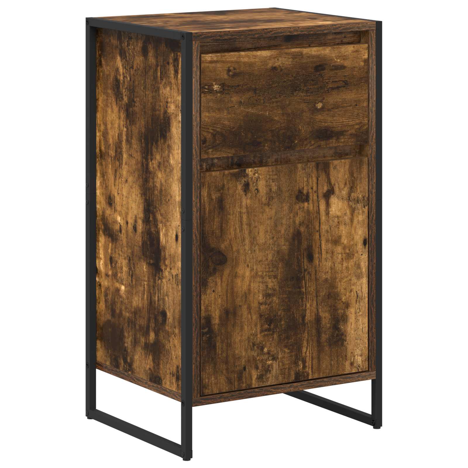vidaXL Bufet Dąb dymny 43 x 36 x 75,5 cm Materiał drewnopochodny