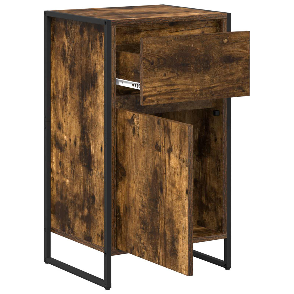 vidaXL Bufet Dąb dymny 43 x 36 x 75,5 cm Materiał drewnopochodny