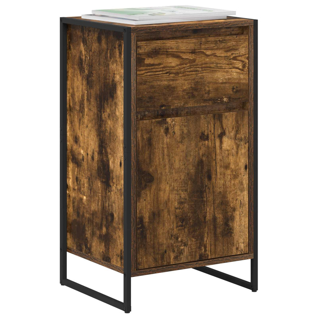 vidaXL Bufet Dąb dymny 43 x 36 x 75,5 cm Materiał drewnopochodny