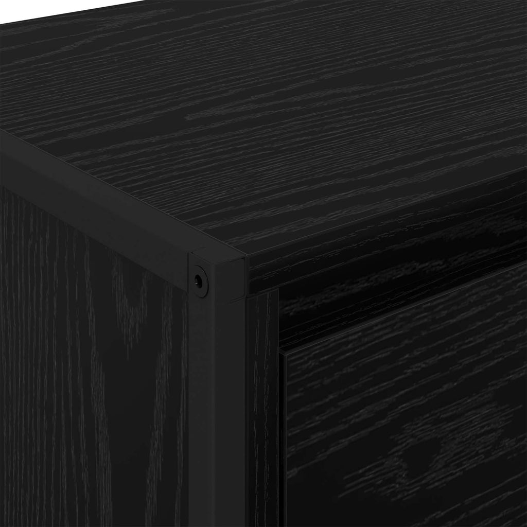 vidaXL Bufet Czarny Dąb 43 x 36 x 75,5 cm Materiał drewnopochodny