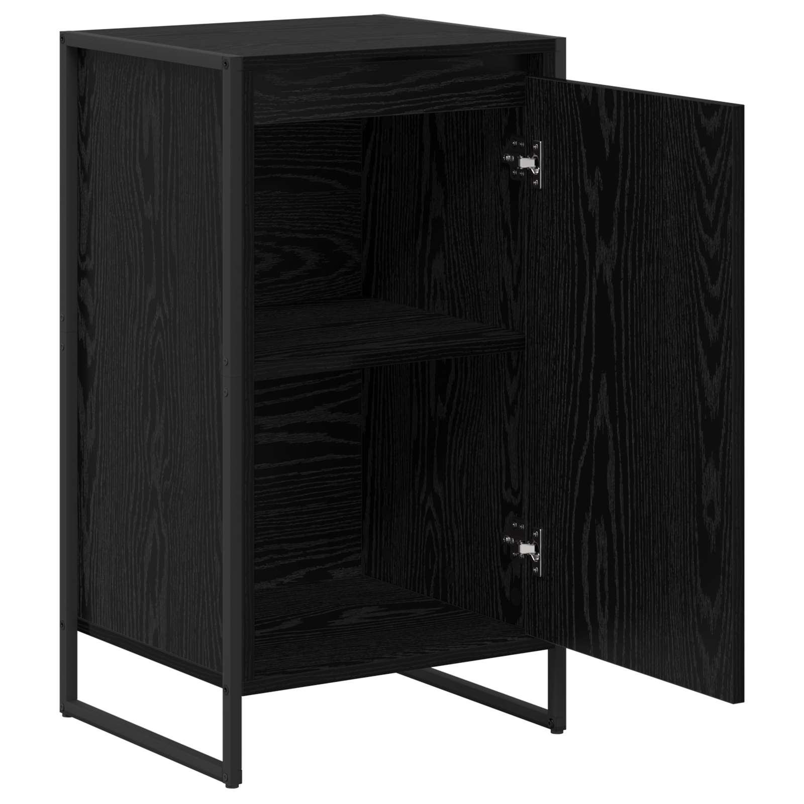 vidaXL Bufet Czarny Dąb 43 x 36 x 75,5 cm Materiał drewnopochodny