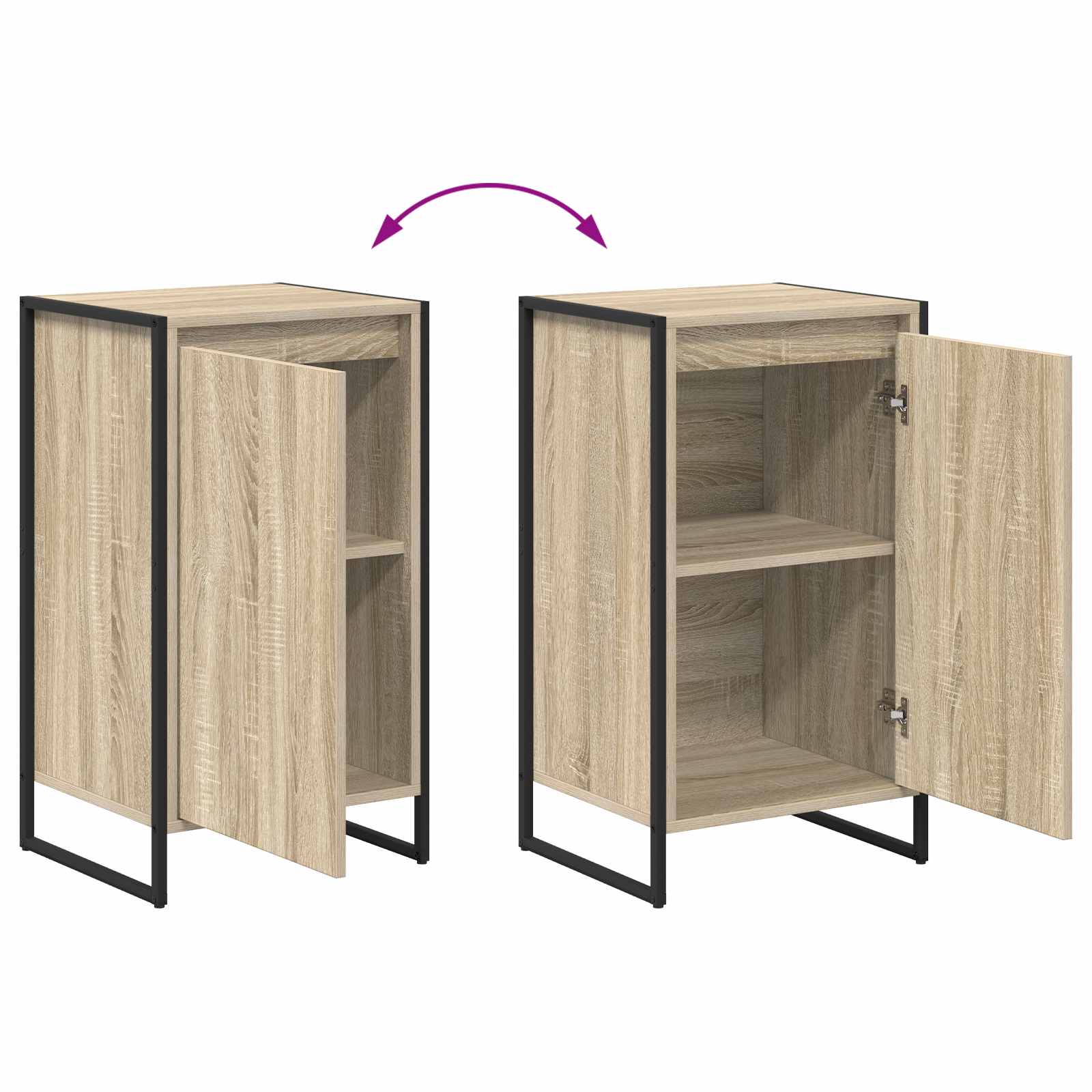 vidaXL Bufet Sonoma 43 x 36 x 75,5 cm Materiał drewnopochodny