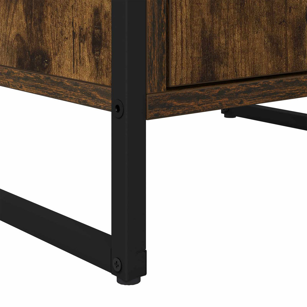 vidaXL Bufet Dąb dymny 43 x 36 x 75,5 cm Materiał drewnopochodny