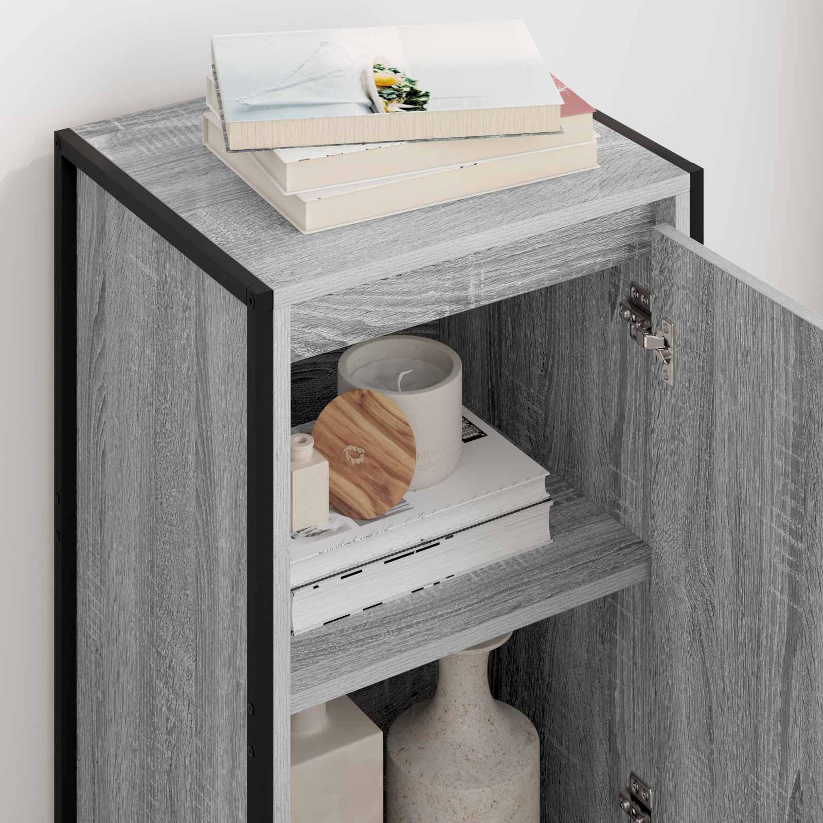 vidaXL Bufet Szary Sonoma 43 x 36 x 75,5 cm Materiał drewnopochodny