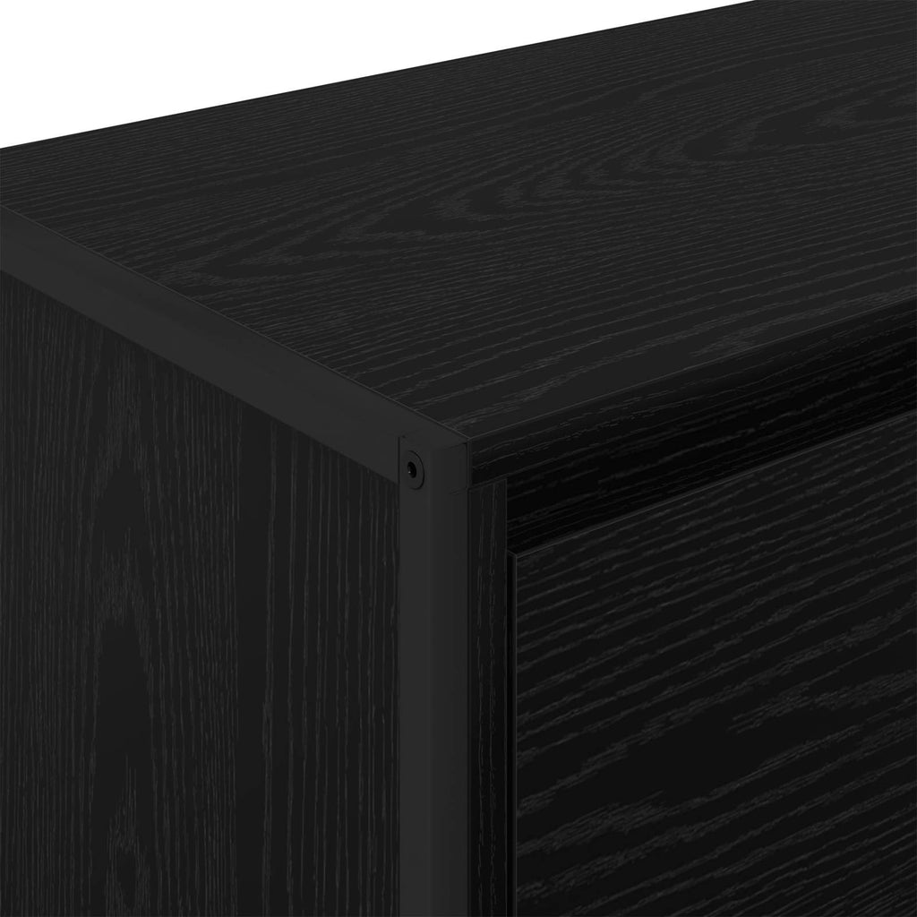 vidaXL Bufet Czarny Dąb 79 x 36 x 75.5 cm Materiał drewnopochodny