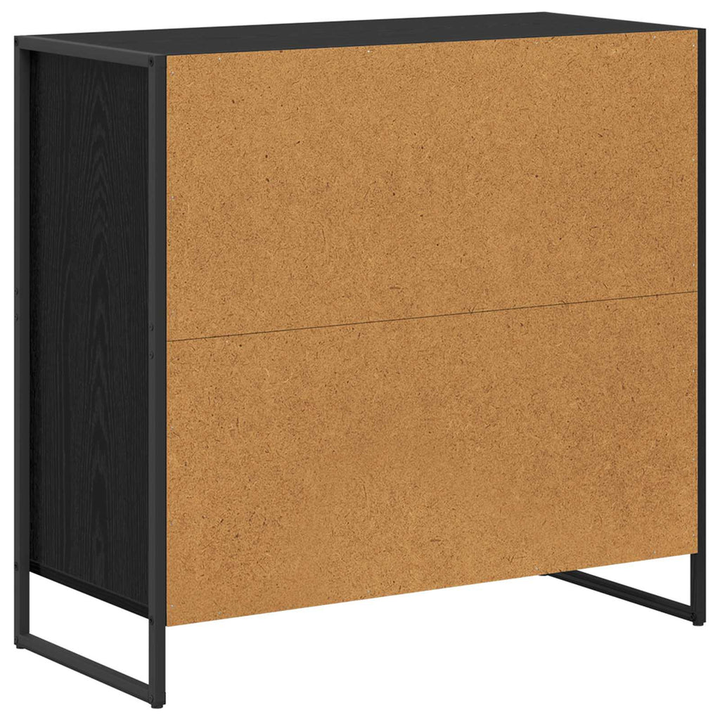 vidaXL Bufet Czarny Dąb 79 x 36 x 75.5 cm Materiał drewnopochodny