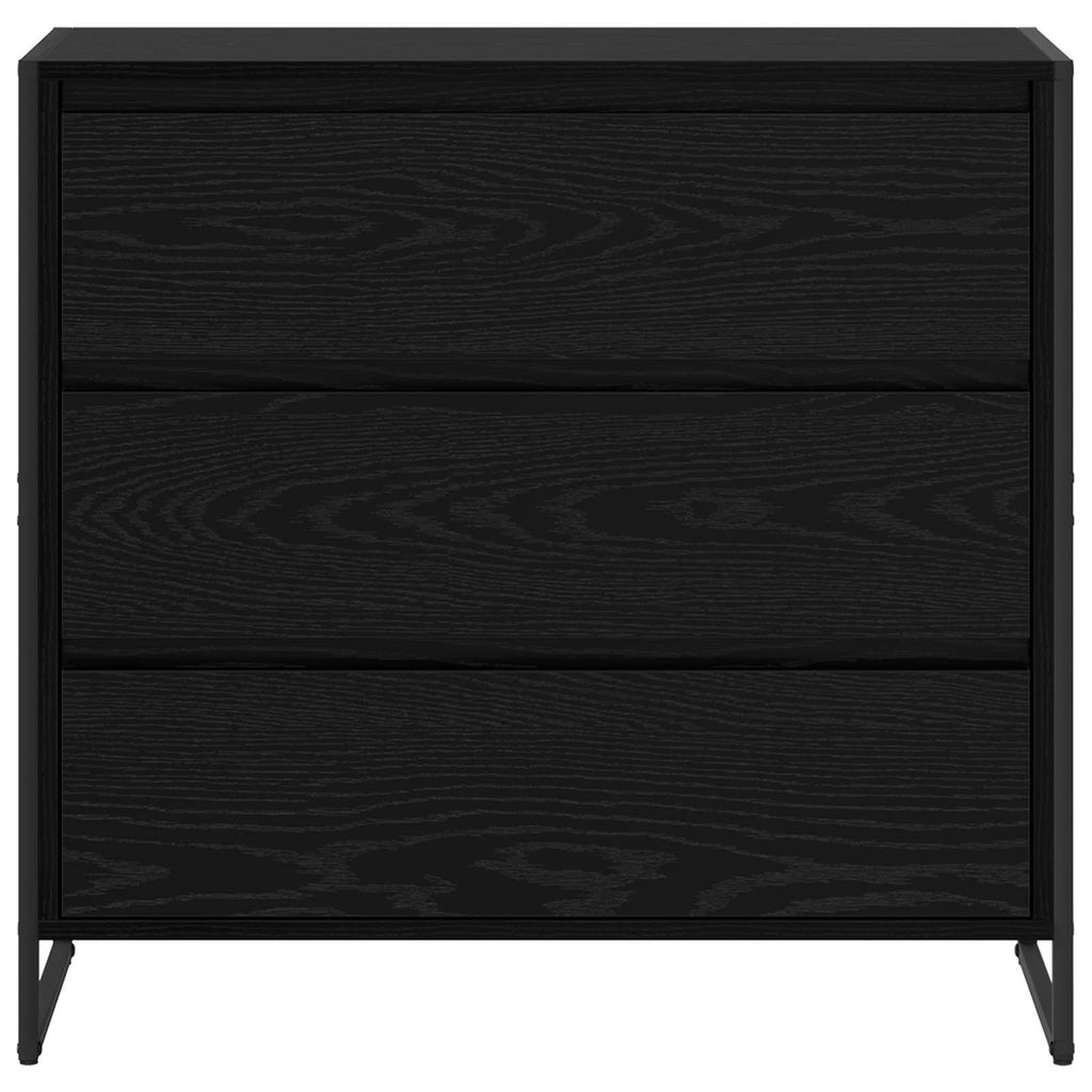 vidaXL Bufet Czarny Dąb 79 x 36 x 75.5 cm Materiał drewnopochodny