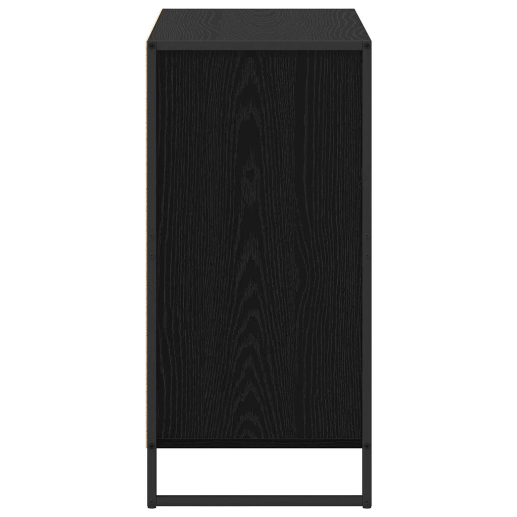 vidaXL Bufet Czarny Dąb 79 x 36 x 75.5 cm Materiał drewnopochodny