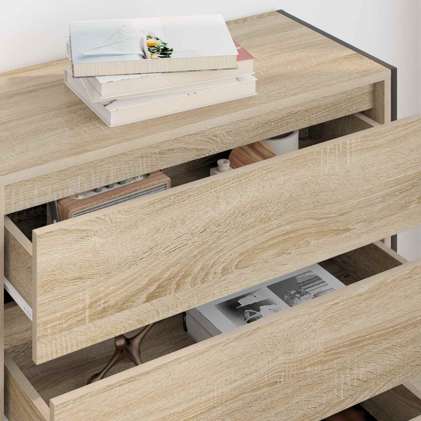 vidaXL Bufet Sonoma 79 x 36 x 75.5 cm Materiał drewnopochodny