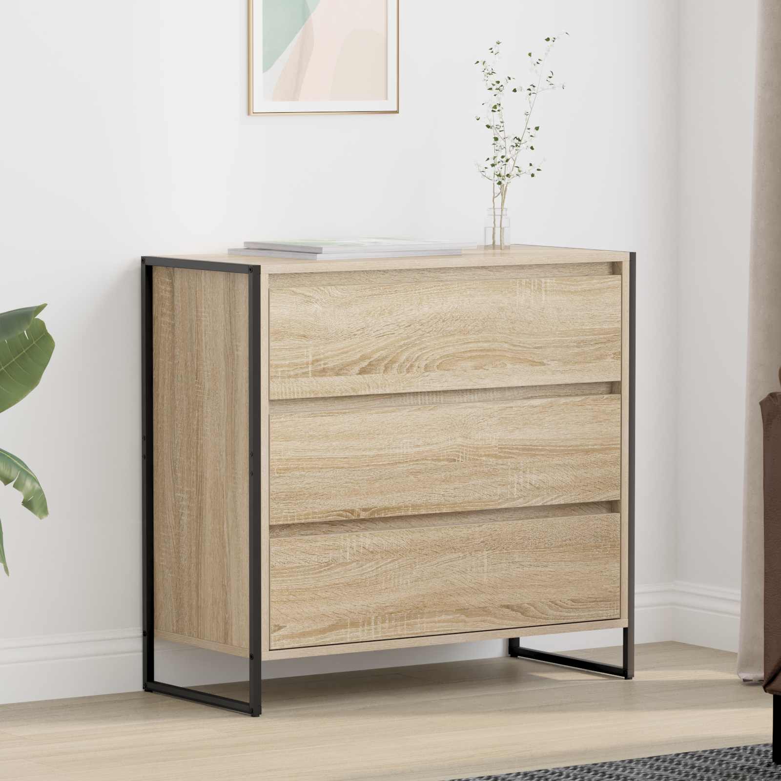 vidaXL Bufet Sonoma 79 x 36 x 75.5 cm Materiał drewnopochodny