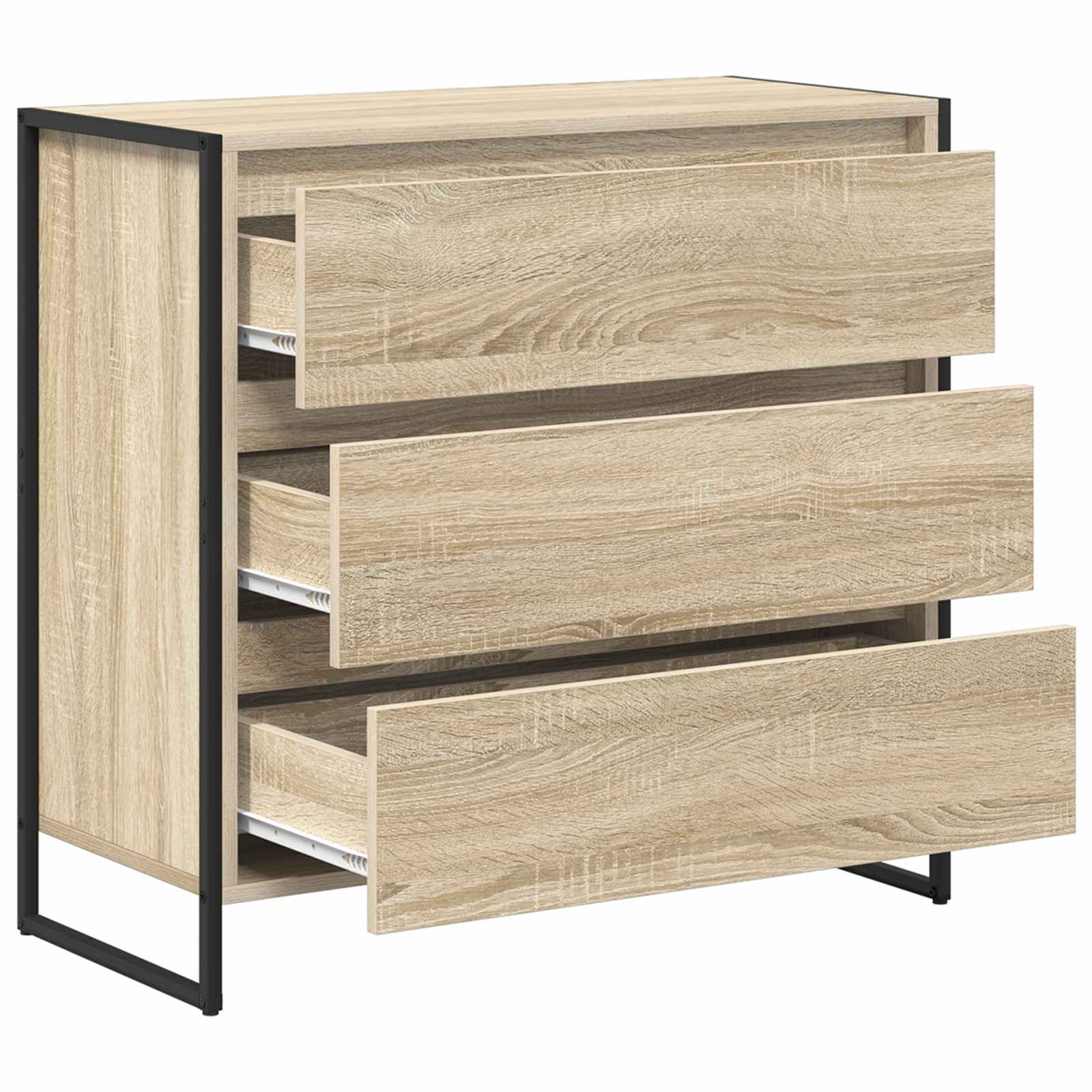 vidaXL Bufet Sonoma 79 x 36 x 75.5 cm Materiał drewnopochodny