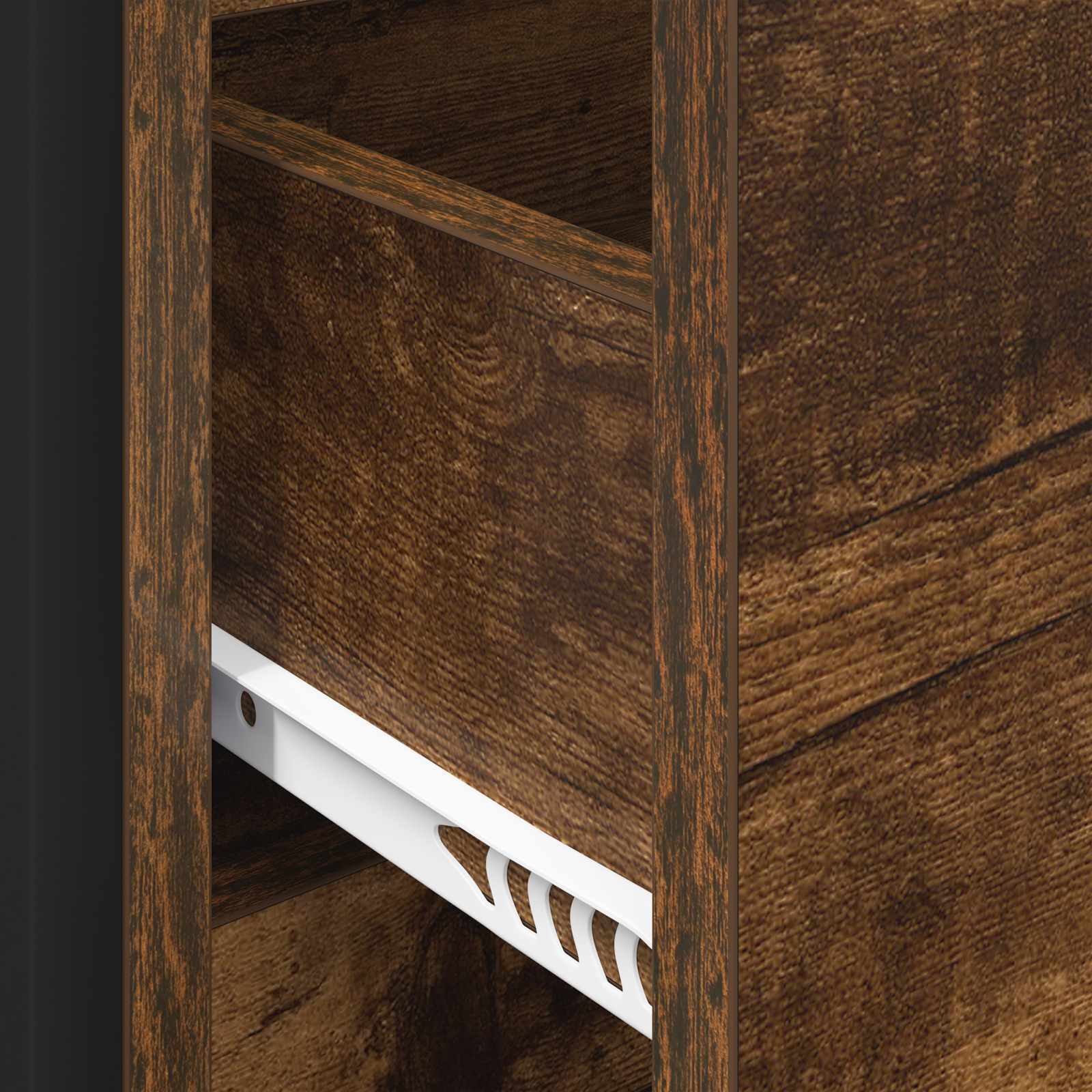 vidaXL Bufet Dąb dymny 79 x 36 x 75.5 cm Materiał drewnopochodny